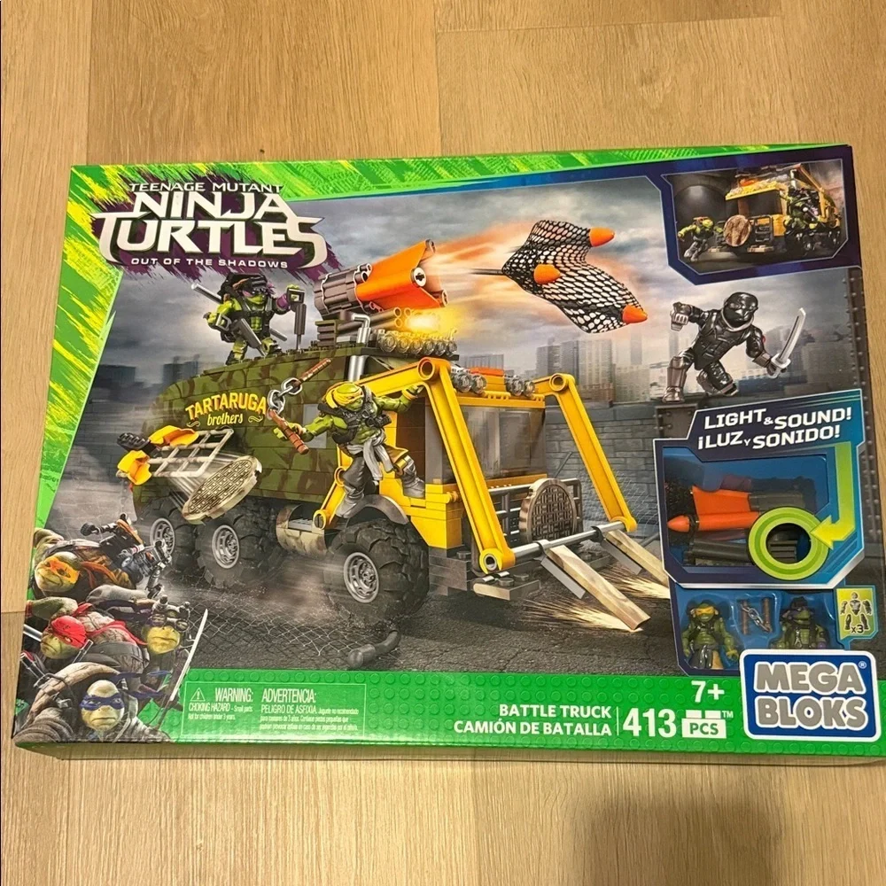 Mega bloks Teenage Mutant Ninja Turtles battle truck set new in sealed box rare